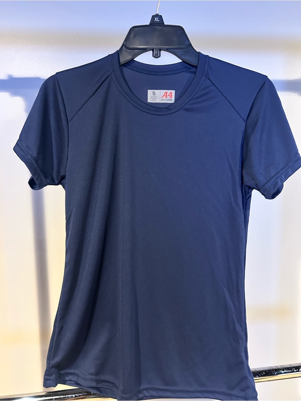 A4 Active Women's Navy Short-Sleeve Performance Tee